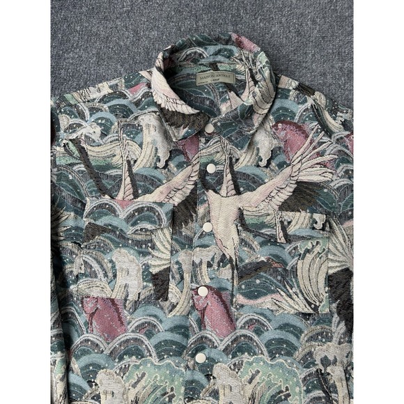 Mens Maison Article Bird Wave Pattern Jacket Pants Matching Set, Size L - Picture 4 of 13